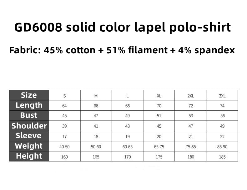 Custom LOGO/Pattern 200g 45% Cotton + 51% Filament + 4% Spandex Two Buttons Business Ice Feel Polo-shirts For Men and Women (Instock) CST-074 GD6008