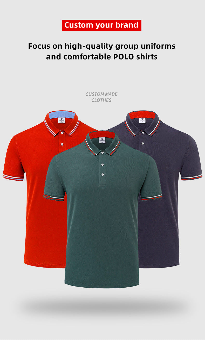 Custom LOGO/Pattern 65% Cotton Slimming Anti-wrinkle and Wear-resistant Two Buttons Business Polo-shirts For Men and Women (Instock) CST-048 CSJD-W01-8002