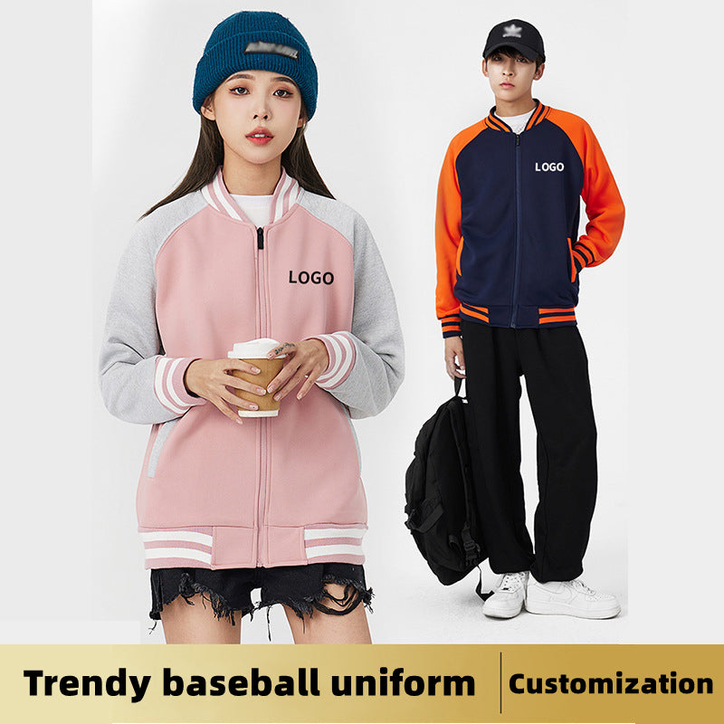 Custom LOGO/Pattern 600g 100% Polyester+Inner Polar Fleece Loose Stitching Color Baseball Uniform for Men and Women(Instock) CHD-018