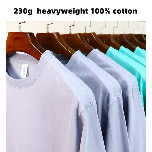 T023 Custom LOGO/Pattern 230g 100% Cotton Loose Sweatshirt for Men and Women(Instock) CHD-010