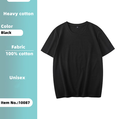 Customized LOGO/Pattern Adult 240g 100% Cotton Round Neck Thicked T-shirt For Men and Women (Instock) CST-023 SYK10087
